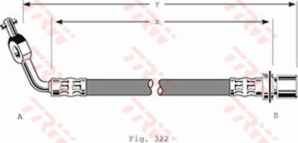 TRW PHD292 - Тормозной шланг autospares.lv