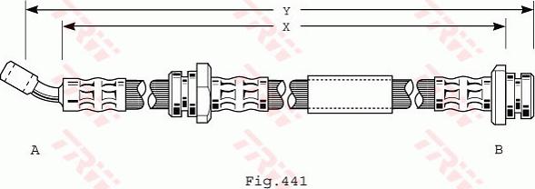 TRW PHD208 - Тормозной шланг autospares.lv