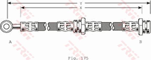 TRW PHD215 - Тормозной шланг autospares.lv