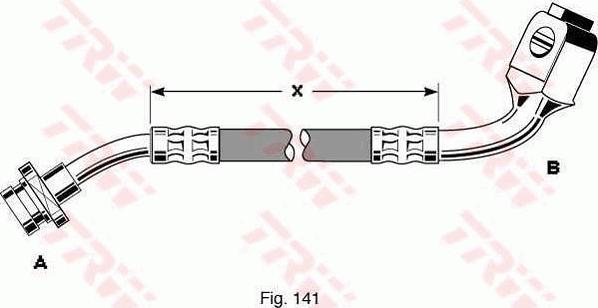 TRW PHD287 - Тормозной шланг autospares.lv