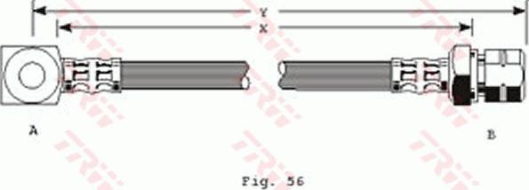 TRW PHD243 - Тормозной шланг autospares.lv