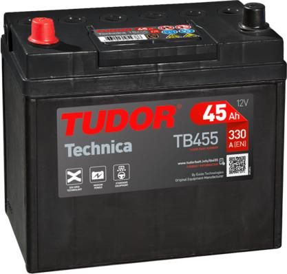 Tudor TB455 - Стартерная аккумуляторная батарея, АКБ autospares.lv