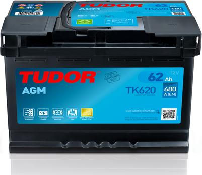Tudor TK620 - Стартерная аккумуляторная батарея, АКБ autospares.lv