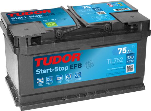 Tudor TL752 - Стартерная аккумуляторная батарея, АКБ autospares.lv