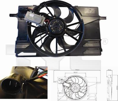 TYC 838-0007 - Вентилятор, охлаждение двигателя autospares.lv