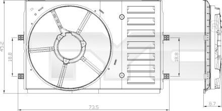 TYC 837-0035-1 - Кронштейн, вентилятор радиатора autospares.lv