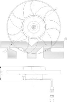 TYC 837-0025 - Вентилятор, охлаждение двигателя autospares.lv