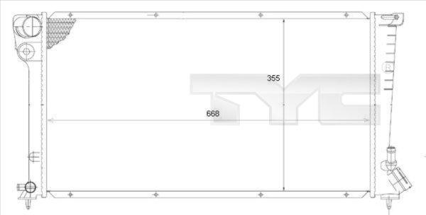 TYC 705-0002 - Радиатор, охлаждение двигателя autospares.lv