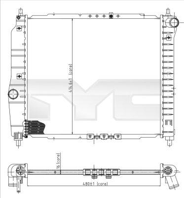 TYC 706-0021 - Радиатор, охлаждение двигателя autospares.lv