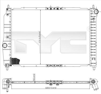 TYC 706-0022-R - Радиатор, охлаждение двигателя autospares.lv