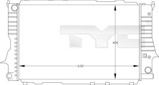 TYC 702-0030 - Радиатор, охлаждение двигателя autospares.lv