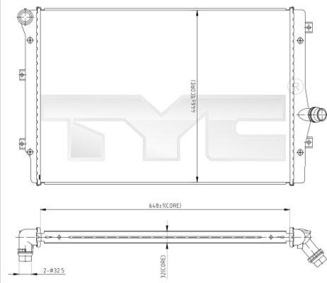 TYC 702-0024 - Радиатор, охлаждение двигателя autospares.lv