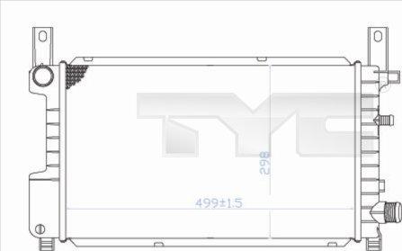 TYC 710-0049 - Радиатор, охлаждение двигателя autospares.lv