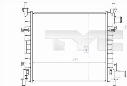 TYC 710-0043 - Радиатор, охлаждение двигателя autospares.lv