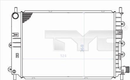 TYC 710-0034 - Радиатор, охлаждение двигателя autospares.lv