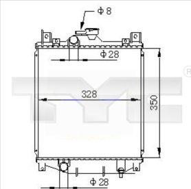 TYC 735-0031 - Радиатор, охлаждение двигателя autospares.lv