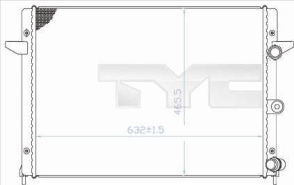 TYC 737-0006 - Радиатор, охлаждение двигателя autospares.lv