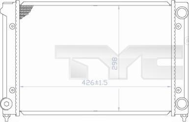 TYC 737-0018 - Радиатор, охлаждение двигателя autospares.lv