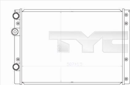 TYC 737-0038 - Радиатор, охлаждение двигателя autospares.lv