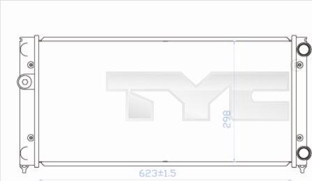 TYC 737-0028 - Радиатор, охлаждение двигателя autospares.lv