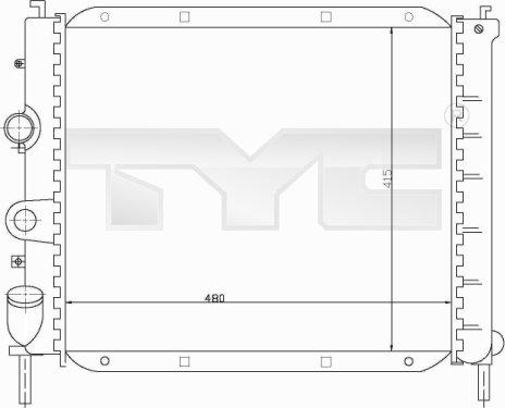 TYC 728-0008-R - Радиатор, охлаждение двигателя autospares.lv