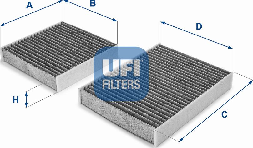 UFI 54.164.00 - Фильтр воздуха в салоне autospares.lv