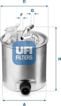 UFI 55.392.00 - Топливный фильтр autospares.lv