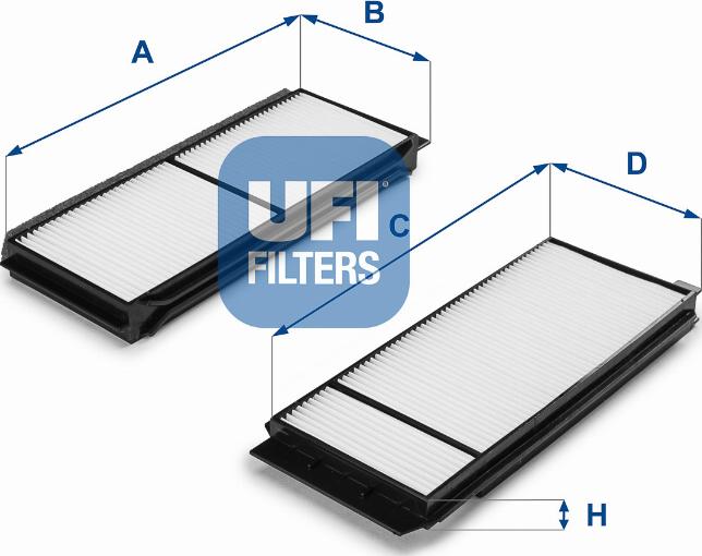 UFI 53.120.00 - Фильтр воздуха в салоне autospares.lv