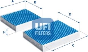 UFI 34.164.00 - Фильтр воздуха в салоне autospares.lv