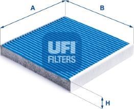 UFI 34.284.00 - Фильтр воздуха в салоне autospares.lv