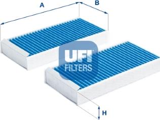 UFI 34.279.00 - Фильтр воздуха в салоне autospares.lv