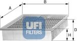 UFI 30.040.00 - Воздушный фильтр, двигатель autospares.lv