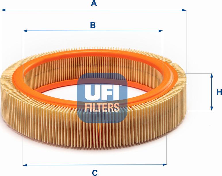 UFI 30.807.00 - Воздушный фильтр, двигатель autospares.lv