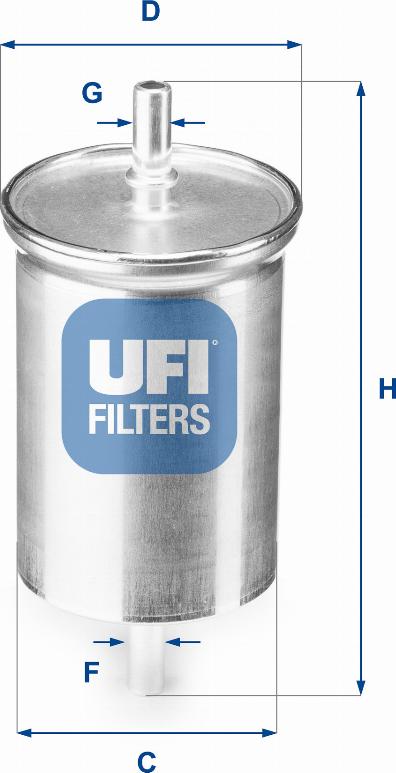 UFI 31.923.00 - Топливный фильтр autospares.lv