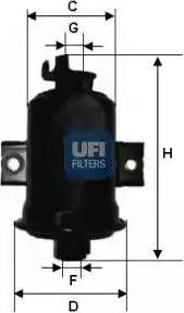 UFI 31.557.00 - Топливный фильтр autospares.lv
