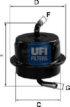 UFI 31.565.00 - Топливный фильтр autospares.lv