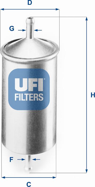 UFI 31.501.00 - Топливный фильтр autospares.lv