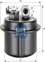 UFI 31.535.00 - Топливный фильтр autospares.lv
