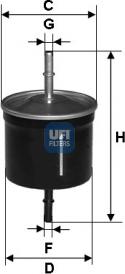 UFI 31.624.00 - Топливный фильтр autospares.lv