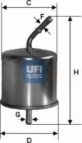 UFI 31.625.00 - Топливный фильтр autospares.lv