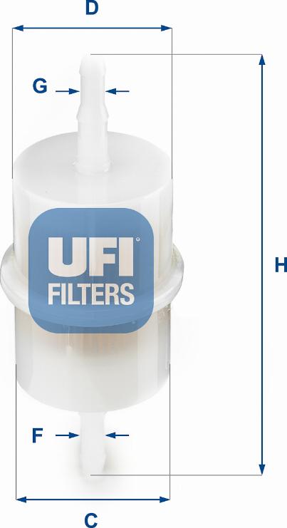 UFI 31.001.00 - Топливный фильтр autospares.lv