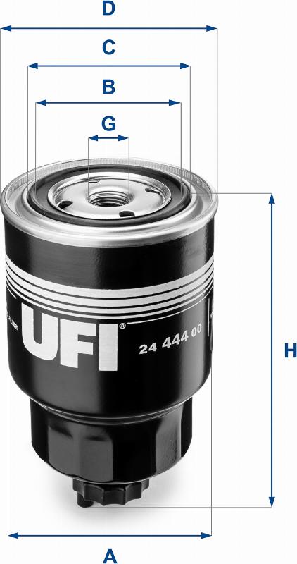 UFI 24.444.00 - Топливный фильтр autospares.lv