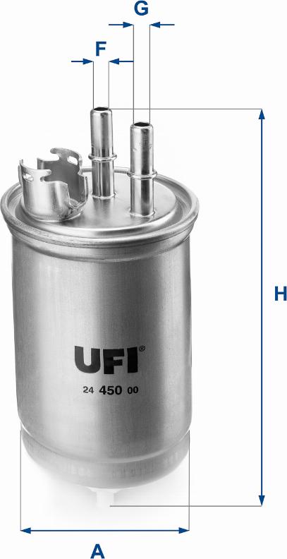 UFI 24.450.00 - Топливный фильтр autospares.lv