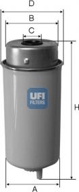 UFI 24.458.00 - Топливный фильтр autospares.lv