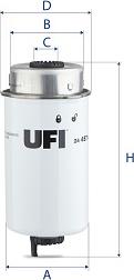 UFI 24.457.00 - Топливный фильтр autospares.lv
