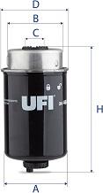 UFI 24.464.00 - Топливный фильтр autospares.lv