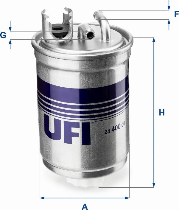 UFI 24.400.00 - Топливный фильтр autospares.lv