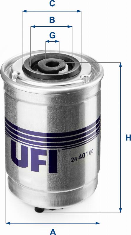 UFI 24.401.00 - Топливный фильтр autospares.lv