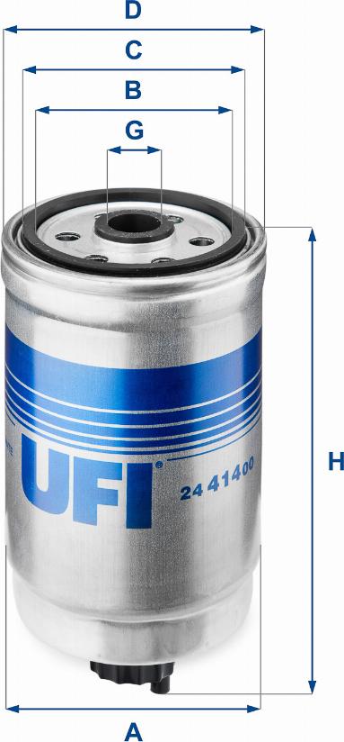 UFI 24.414.00 - Топливный фильтр autospares.lv