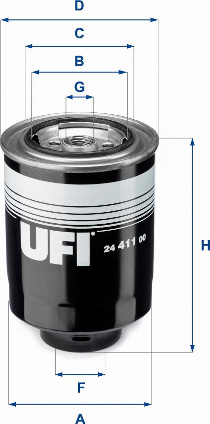 UFI 24.411.00 - Топливный фильтр autospares.lv